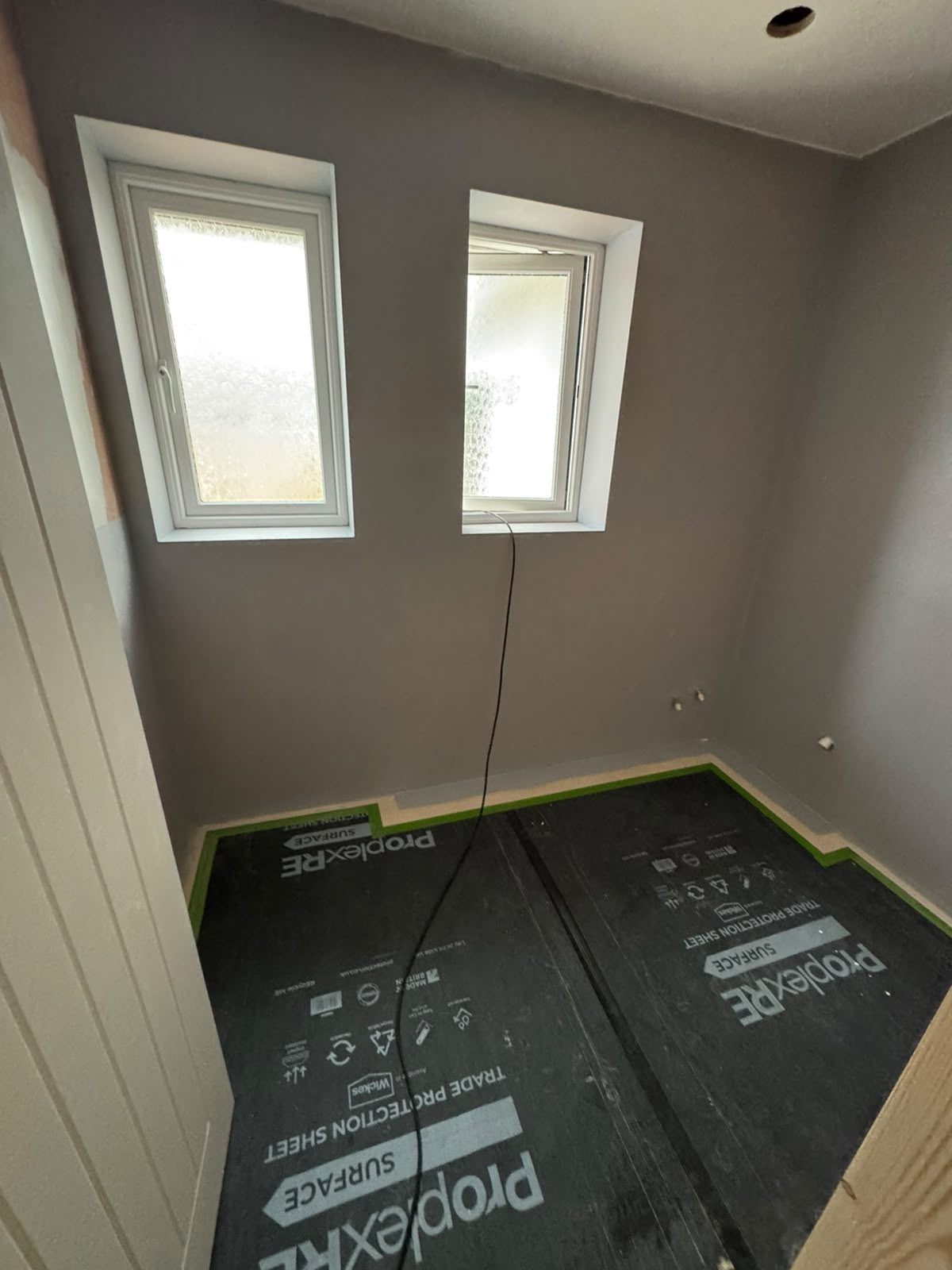 Bathroom stripped back to bare walls before renovation