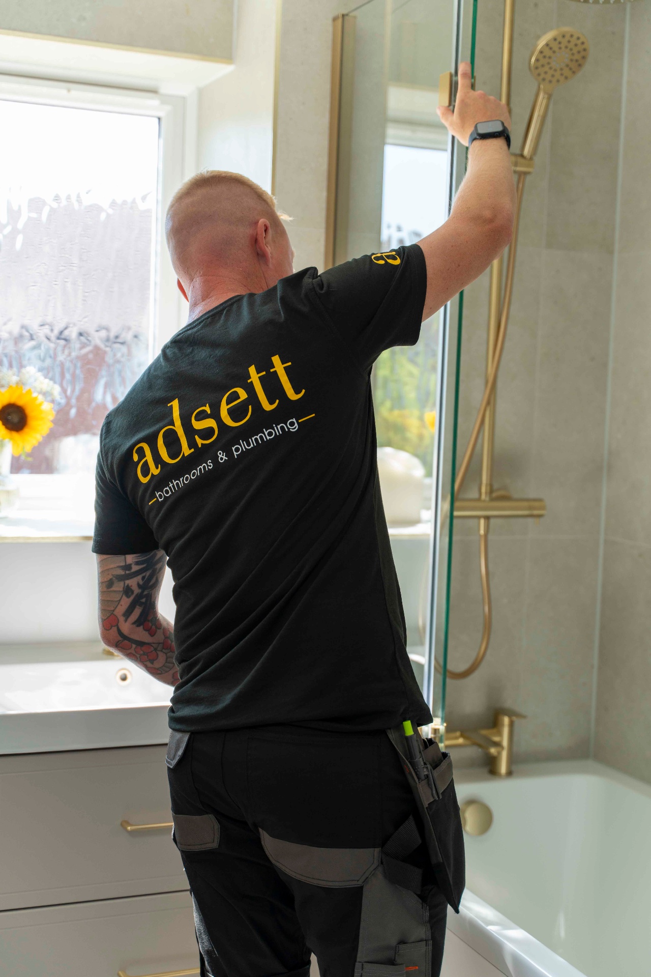 Luxury bathroom installation with freestanding bath in West Sussex